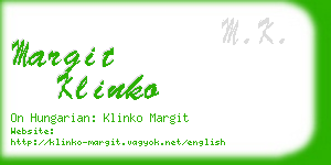 margit klinko business card